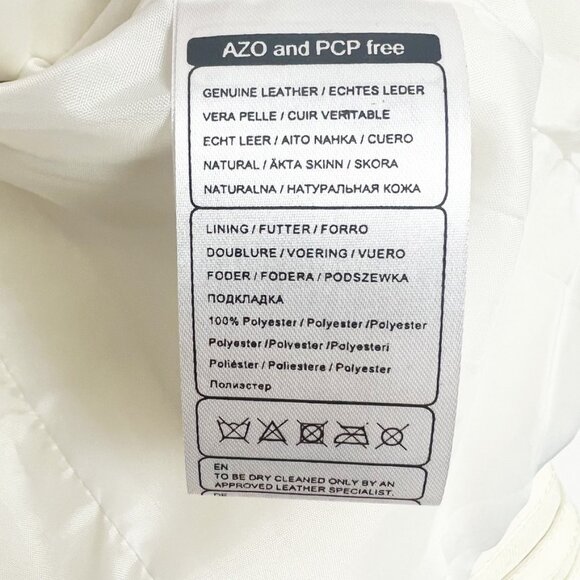 Cigno Nero Jacket Women's EU 40 | US 6 (S) Ivory Leather Moto Biker Buttery Soft - Picture 6 of 15